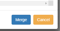 The blue Merge button is to the left of the orange Cancel button.