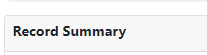 Record summary with no format icon pictured