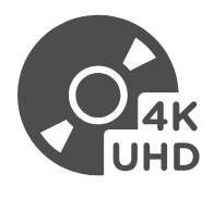 4K Ultra HD Blu-ray vector icon