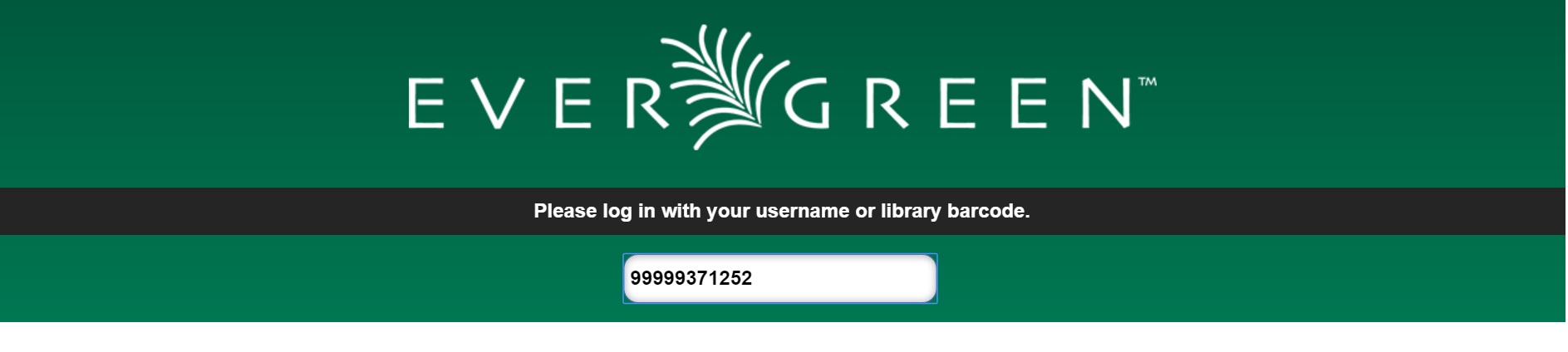 Self check username or library barcode field