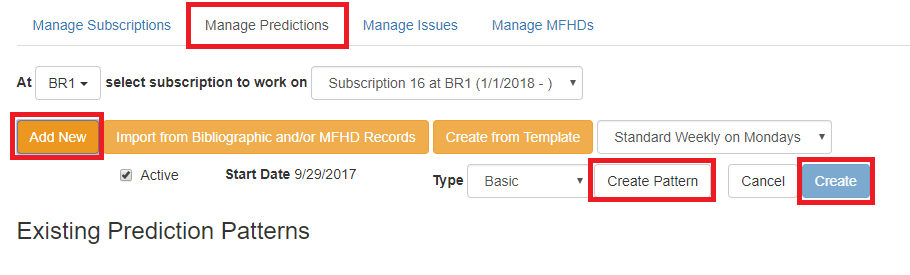 Manage Predictions is the second tab from the left in the Manage Subscriptions screen.