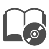 CD audiobook vector icon