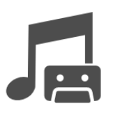 Audiocassette music recording vector icon