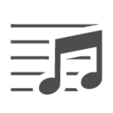 Music score vector icon